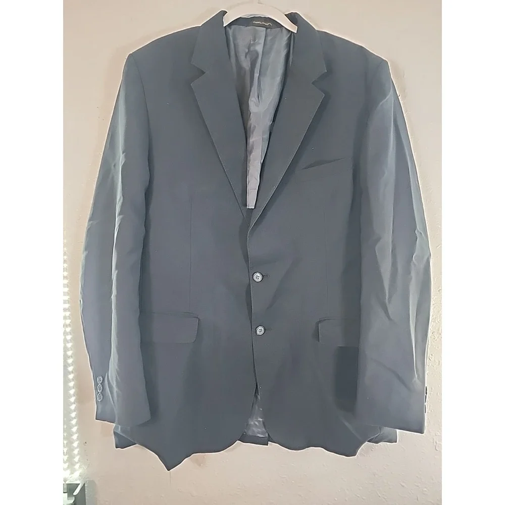 Vtg Mens Edwards Blazer 44L Sport Coat Suit‎ Jacket  Two Button